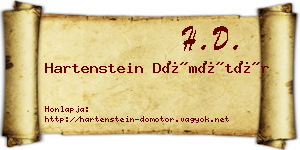 Hartenstein Dömötör névjegykártya